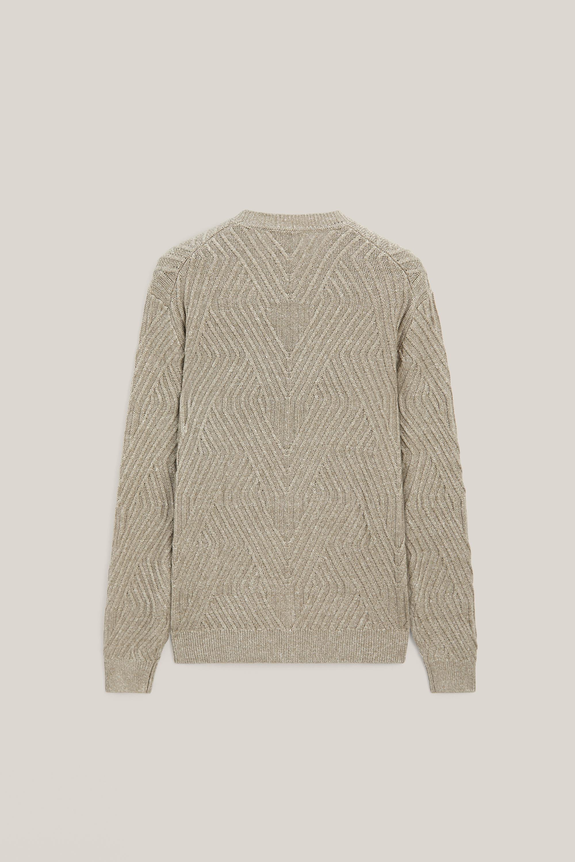 Linen blend Aran knit sweater - LIMITED EDITION